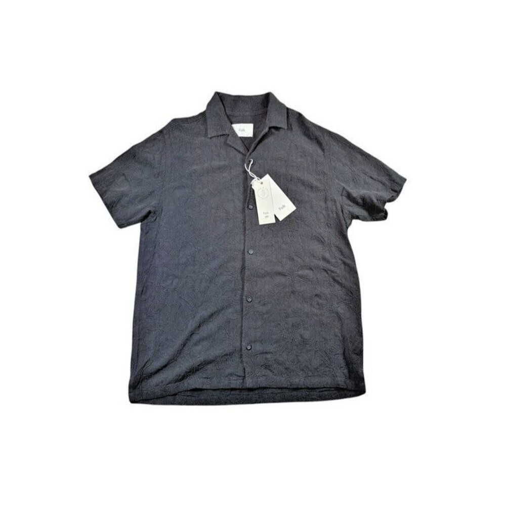 Folk Cornelli SS Shirt Mens Size Small Linen Blend Camp Collar  Button Up $181